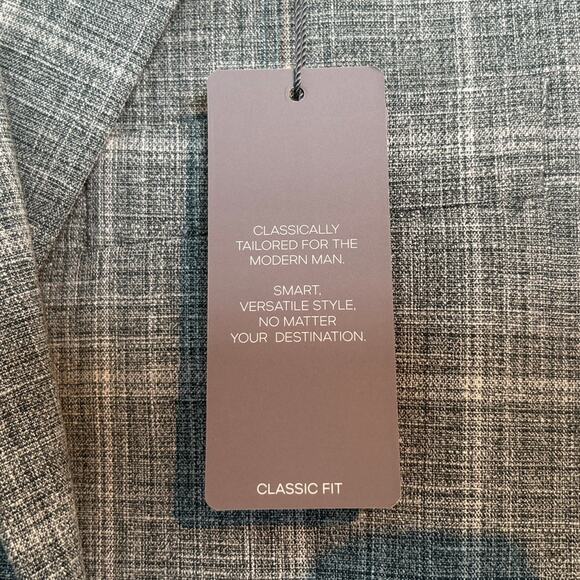 NWT Michael Kors Classic-Fit Windowpane Sage Green Sport Coat Blazer, Men's 38R - Picture 7 of 11